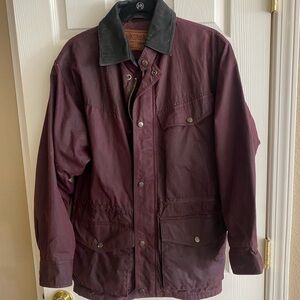 Men's UNISEX Gidley Outback Trading Co Oilcloth Jacket w Leather Collar